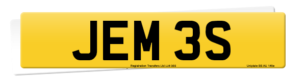 Registration number JEM 3S